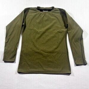 Dri-Duke Shirt Mens Olive Green Nylon Blend Moisture Control Long Sleeve Sz M